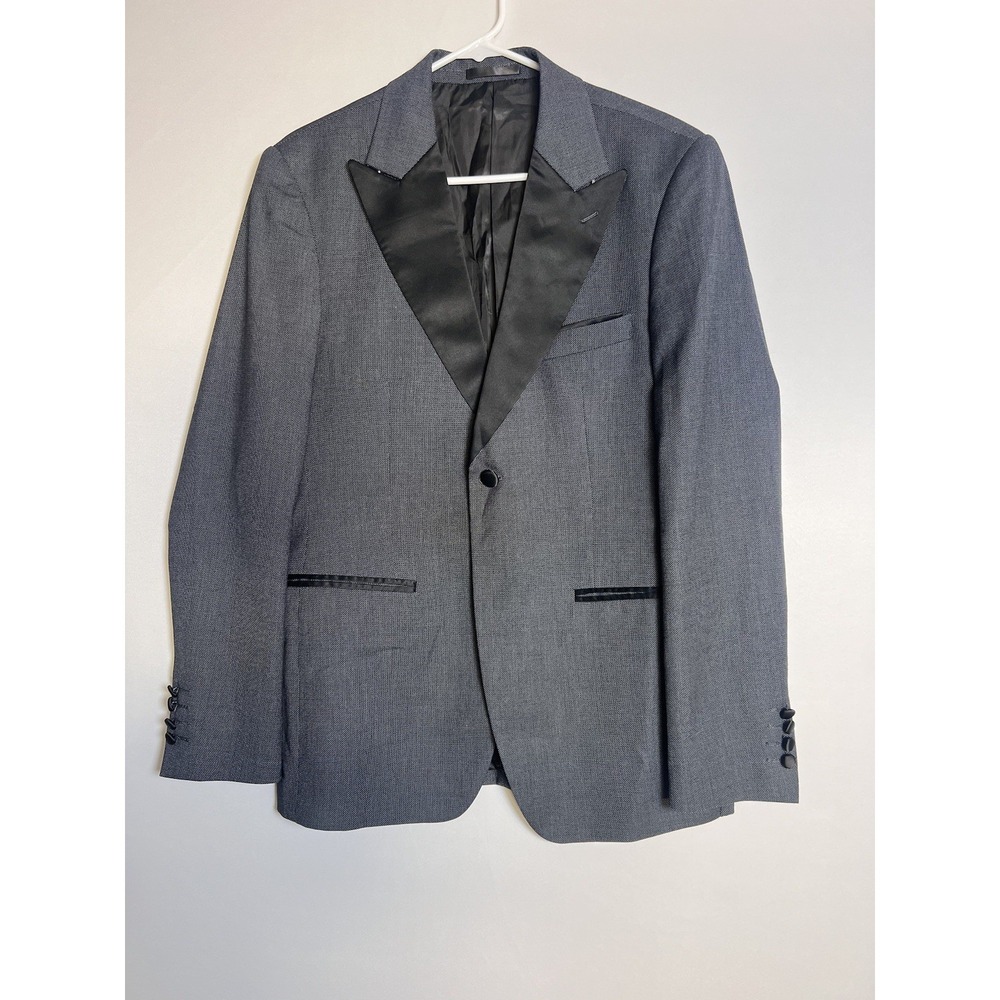 Bagozza Milano Black Label Gray Wool Blend Satin Label Tuxedo‎ Jacket 50